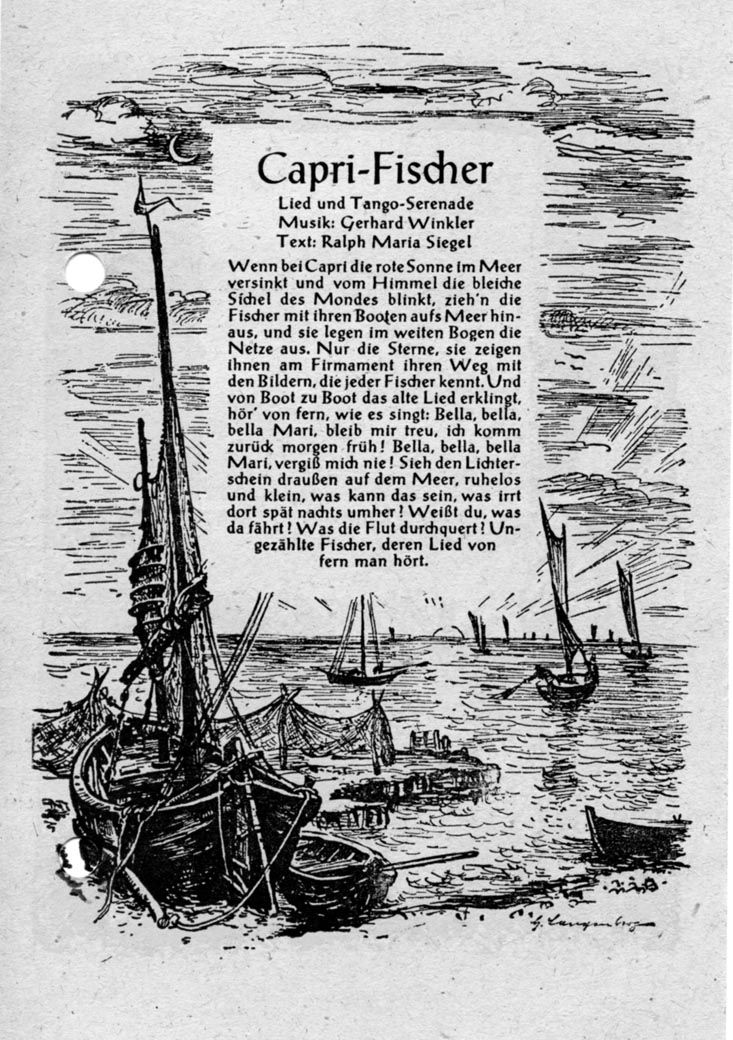Textblatt Capri-Fischer